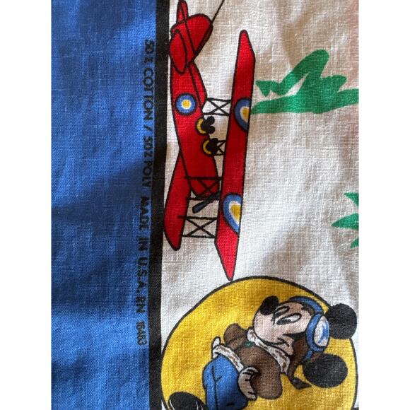 Vintage Disney Mickey Mouse USA Made 22x21” Bandana Set of 4 - Picture 2 of 7